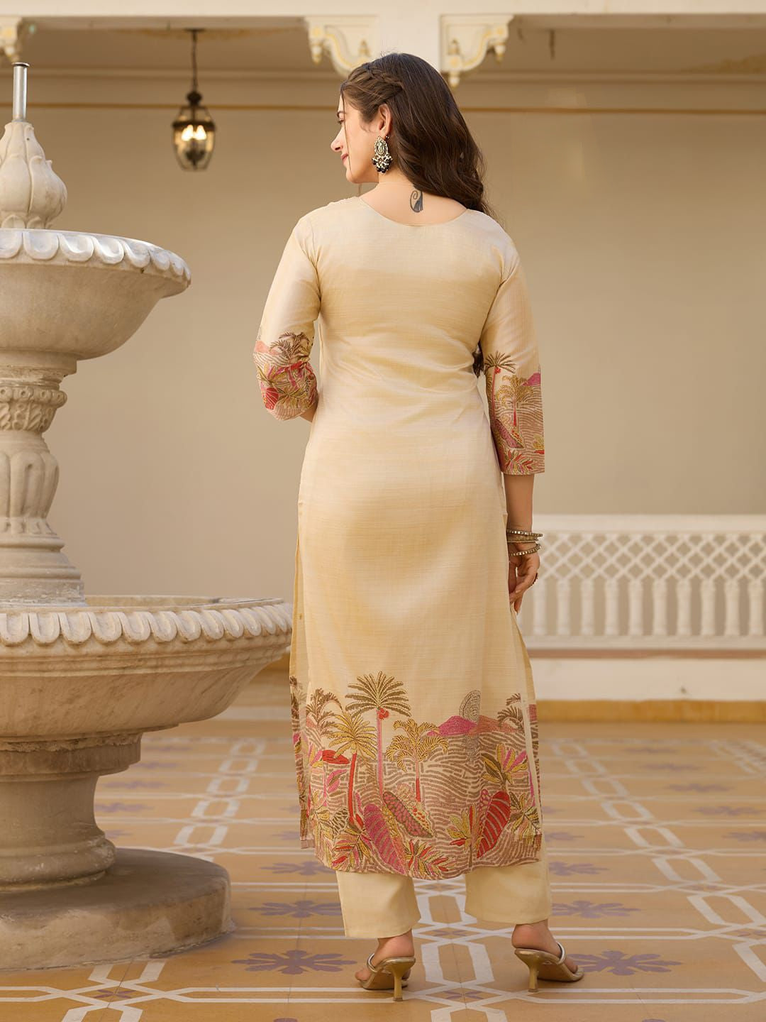 Noorayah Viscose Assam Silk Suit Set – Hand Embroidered 3-Piece Ethnic Wear
