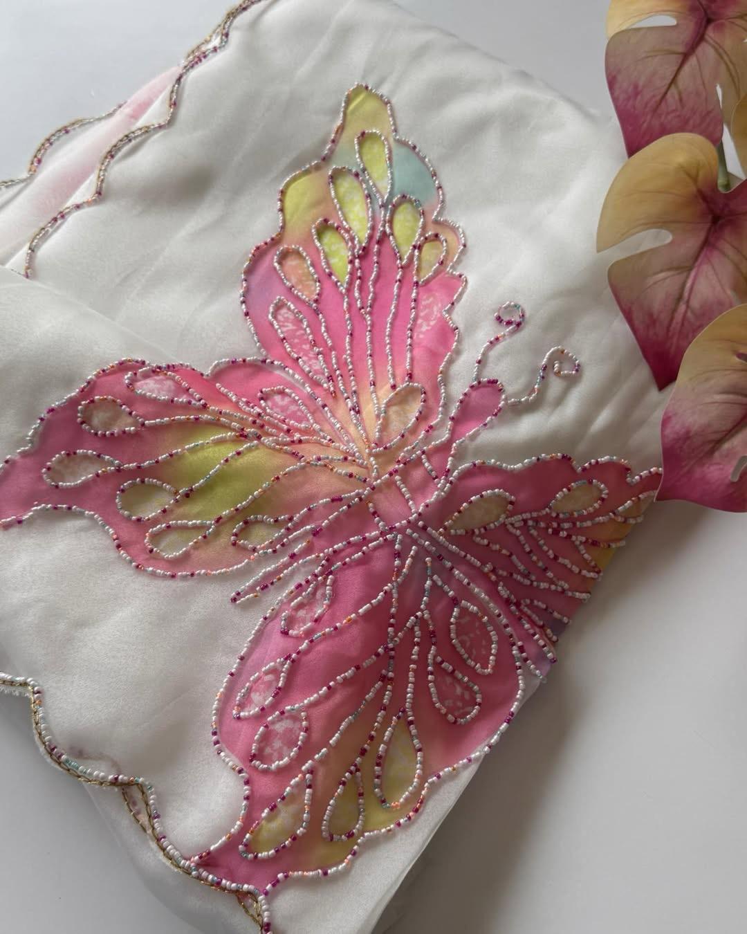 Papillon Pearl Organza Saree