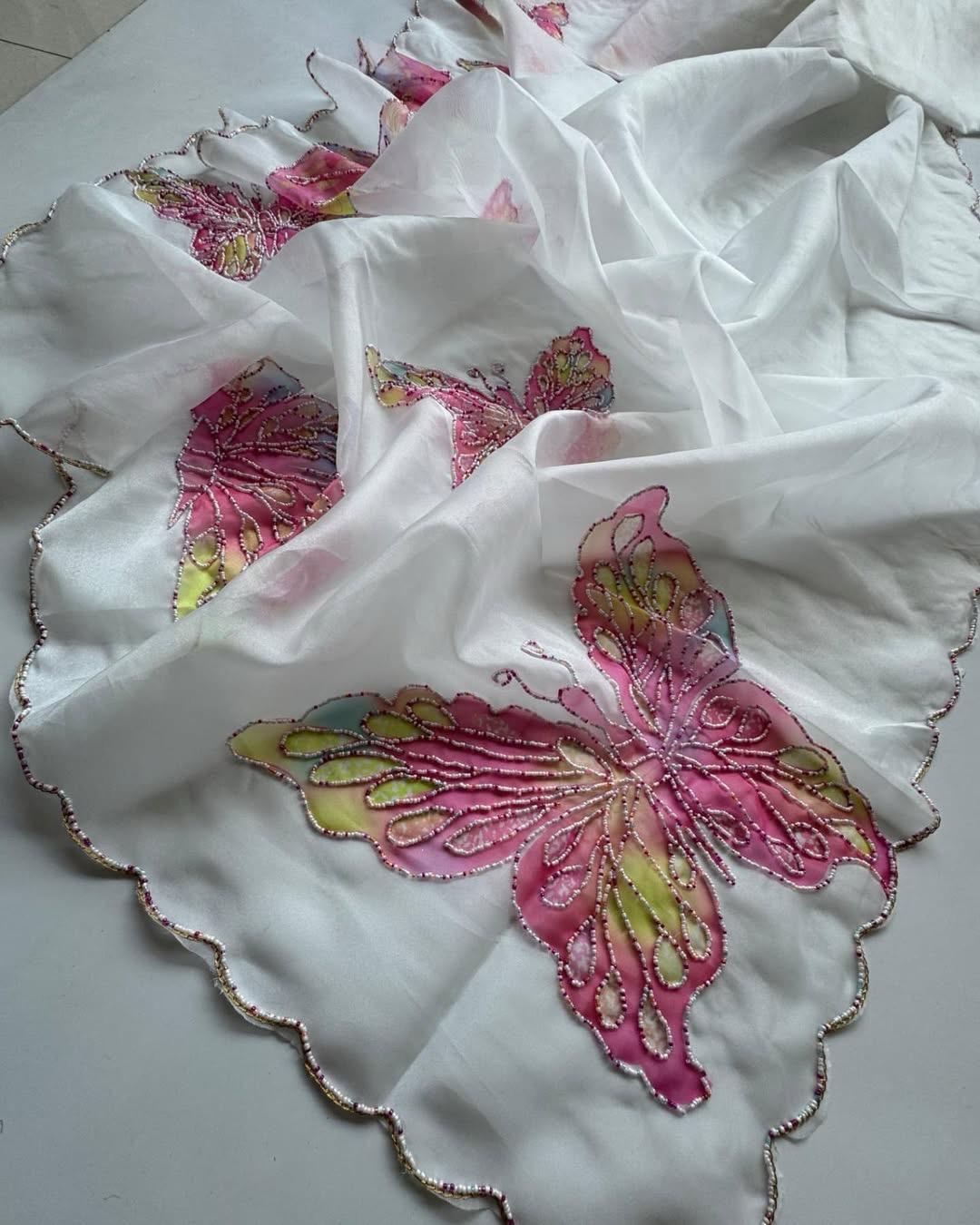 Papillon Pearl Organza Saree