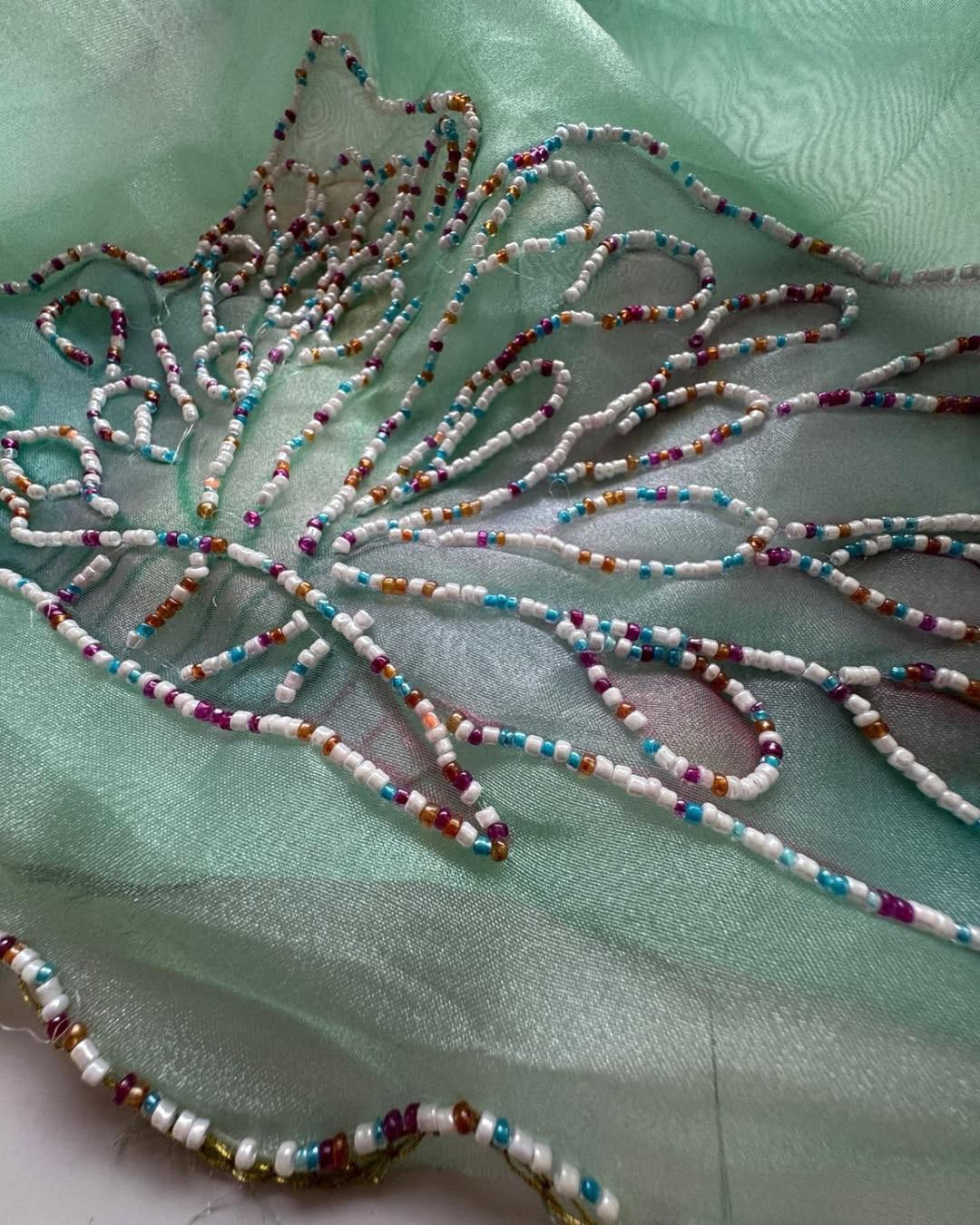Papillon Pearl Organza Saree