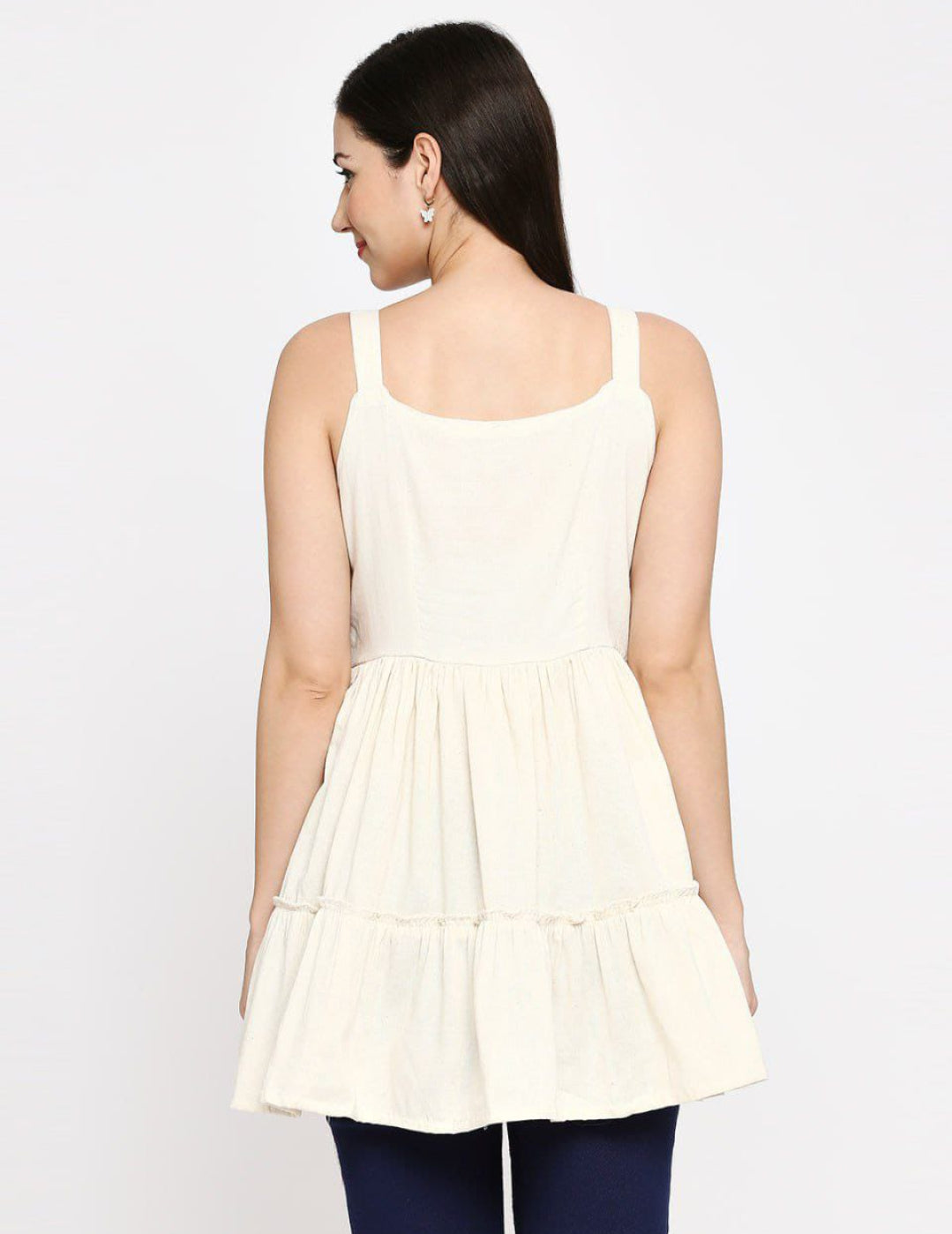 Blossom Breeze | Hand-Embroidered Cotton Tunic