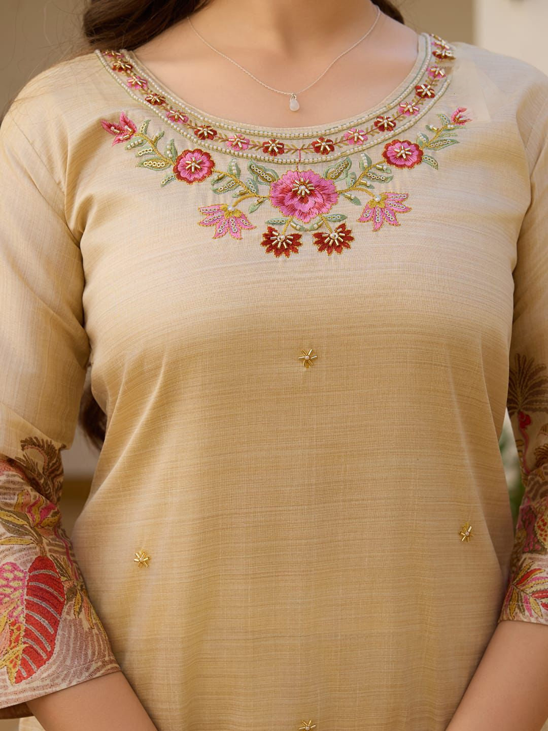Noorayah Viscose Assam Silk Suit Set – Hand Embroidered 3-Piece Ethnic Wear
