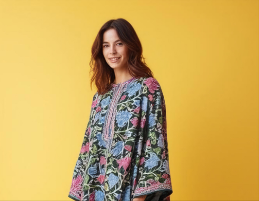 Chinar Charm Kurti – Handcrafted Aari Embroidery by Kashmiri Artisans | Elegant Ethnic Wear | #VocalForLocal