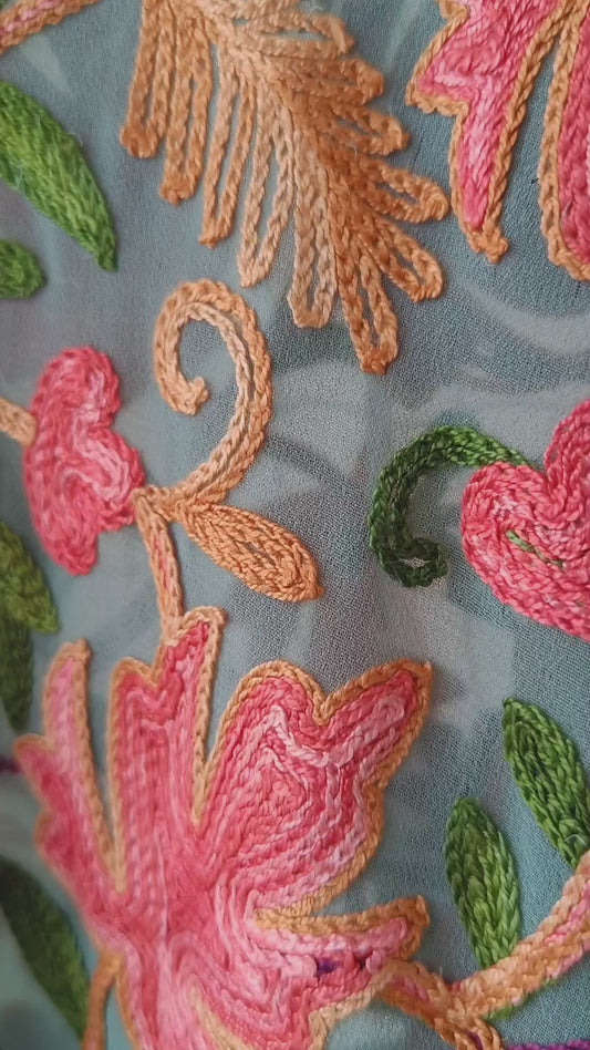 Chinar Charm Kurti – Handcrafted Aari Embroidery by Kashmiri Artisans | Elegant Ethnic Wear | #VocalForLocal